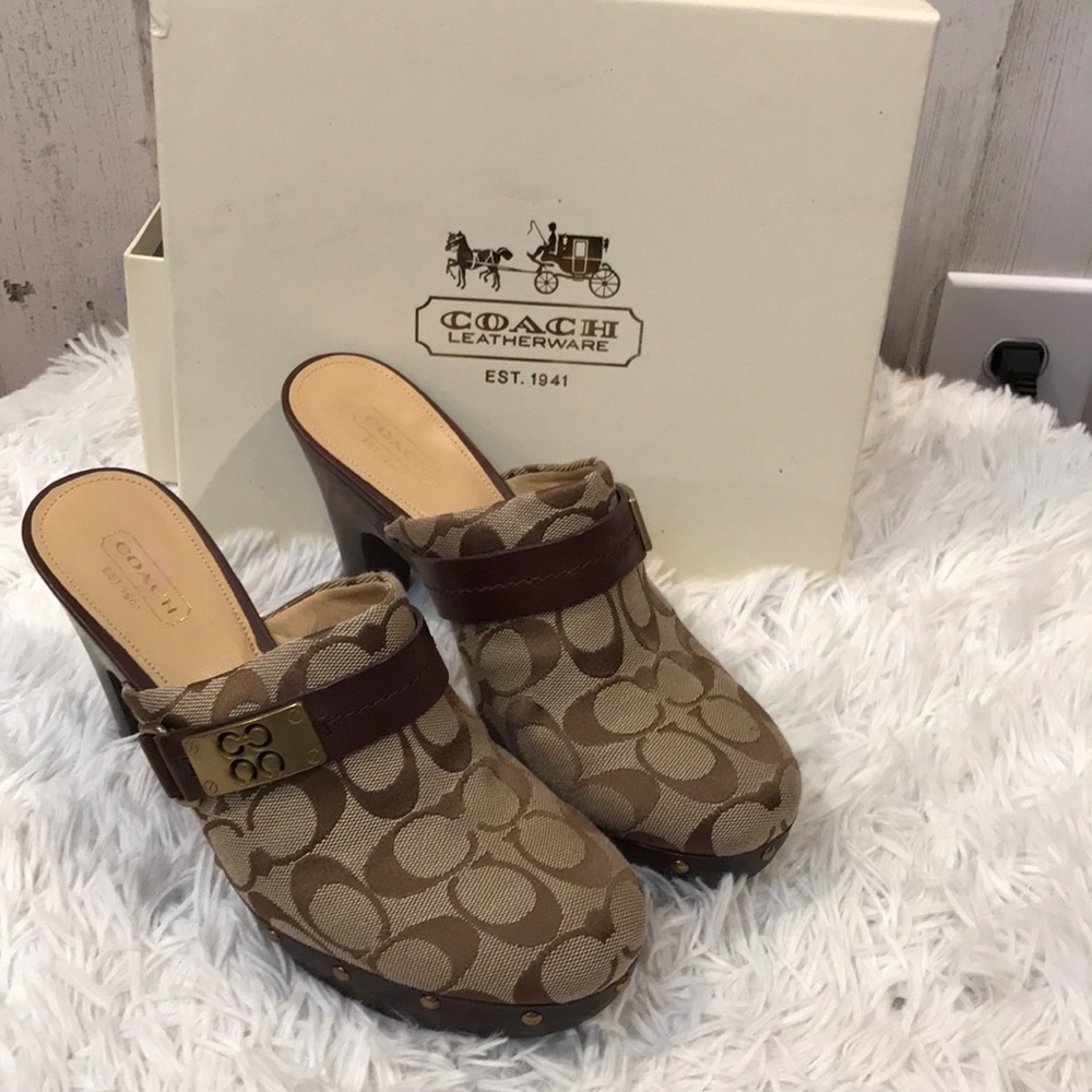 Vintage Coach Ivy' Clogs Size 7.5